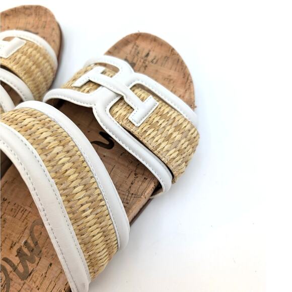 Sam Edelman Rowan Double Strap Slide Sandals Women's Natural Size US8M EU38.5 - Picture 10 of 13